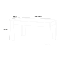 Utdragbart matbord 160-210x90cm modern grå design Jesi Bronx Rea