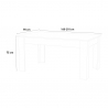 Utdragbart matbord modern design 160-210x90cm Jesi Pilka Rea