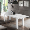 Glänsande vitt utdragbart bord 140-190x90cm matsal Jesi Light Rea