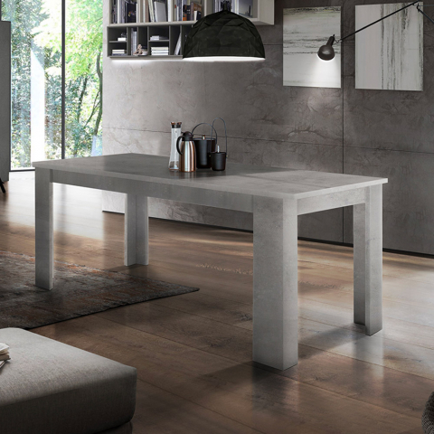 Utdragbart bord 140-190x90cm grått för vardagsrum matsal Jesi Stone
