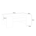 Soffbord tvåfärgad 110x60cm design vardagsrum Cherry Acero Rabatter