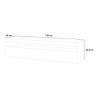 TV-bänk 130cm 2 fack 1 dörr blank vit vardagsrum design Burrata Smart Rea