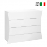 Byrå sovrum 4 lådor blank vit design Arco Draw Försäljning