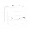 Byrå sovrum 4 lådor blank vit design Arco Draw Rabatter