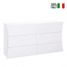 Byrå sovrum 6 lådor blank vit Arco Sideboard Försäljning