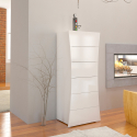 Byrå 6 lådor i blank vit sovrum design Arco Septet Kampanj