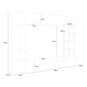 Väggmonterade TV-möbel TV-bänk vitrinskåp väggenhet kolumn antracit vit Egypt Rabatter