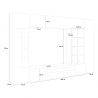 Väggmonterade TV-möbel TV-bänk vitrinskåp väggenhet kolumn vit grå Egypt Report Rabatter