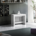 Utdragbart glänsande vitt matbord 90x51-300cm design konsolbord Pratika White Rea