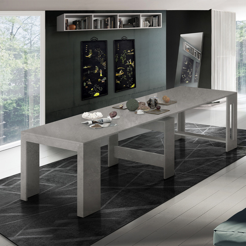 Utdragbart matbord 90x51-300cm modern designkonsol Pratika Bronx Kampanj