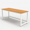 Rektangulärt Skrivbord för Kontor design metall vitt 160x70cm Bridgewhite 160 Pris