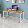 Rektangulärt skrivbord för kontor 120x60cm trä metall modernt vitt Bridgewhite 120 Inköp