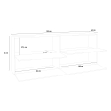 Skänk sideboard 210cm 4 dörrar hall modern design Zet Pavin Ardesia Modell