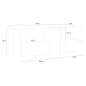 Skänk sideboard 210cm 6 dörrar hall matsal Zet Fabrik Ardesia L Val