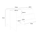 Skänk sideboard 110cm med lucka och 3 lådor i blank antracit Metis Up Three Report Rabatter