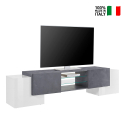 TV-bänk 190cm 4 dörrar 2 hyllor modern design Pillon Ardesia XL Försäljning