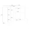 Skänk sideboard 6 dörrar vardagsrum hall design Pillon Vaux Ardesia Katalog