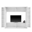 Väggmonterat vardagsrum TV-bänk 2 pelare upphängd väggenhet Joy Mold Rea