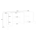Skänk modern design sideboard 210cm 6 dörrar vardagsrum Pillon Fabrik Rabatter