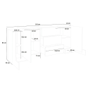 Skänk skåp 210cm 4 dörrar 3 lådor modern design Pillon Lawe Acero Katalog