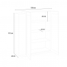 Vitrinskåp glansigt vitt och skiffer 115cm modern design för vardagsrum New Coro Hem Katalog