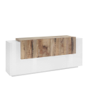 Skänk modern design vardagsrum 200cm blank vit trä New Coro Kommode Erbjudande