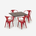 set bord 80x80cm industriell design 4 stolar Lix stil kök bar hustle white Kostnad