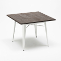 set bord 80x80cm industriell design 4 stolar stil kök bar hustle white Inköp