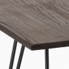 set industriell design bord 80x80cm 4 stolar Lix stil kök bar reims dark 