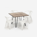 set industriell design bord 80x80cm 4 stolar stil kök bar reims Modell