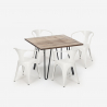 set industriell design bord 80x80cm 4 stolar stil kök bar reims Modell