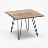 set industriell design bord 80x80cm 4 stolar stil kök bar reims Inköp