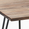 set industriell design bord 80x80cm 4 stolar stil kök bar reims 