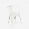 set industriell design bord 80x80cm 4 stolar stil kök bar reims 