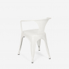 set industriell design bord 80x80cm 4 stolar stil kök bar reims 