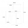 set industriell design bord 80x80cm 4 stolar stil kök bar reims 