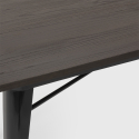 set industriell design rektangulärt bord 120x60cm 4 stolar stil kök bar caster 