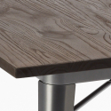 set bord 80x80cm 4 stolar stil industriell design kök bar hustle wood 