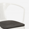 set bord 80x80cm 4 stolar Lix stil industriell design kök bar hustle wood 