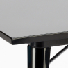 industriellt set svart bord 80x80cm 4 Lix stolar century wood black 