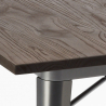 set bord 80x80cm 4 stolar Lix stil industriell design kök bar hustle top light 
