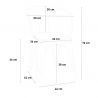 set bord 80x80cm 4 stolar stil industriell design kök bar hustle top light 