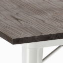 industriellt köksbord set 80x80cm 4 stolar i Lix stil i trä hustle white top light Mått
