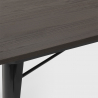 set 4 stolar rektangulärt träbord 120x60cm industriell matsal caster wood 