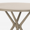 Set runt beige bord 80cm 2 stolar modern design Gianum 