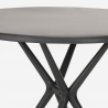 Set 2 stolar modern design runt svart bord 80cm Gianum Dark 