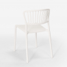Set 2 stolar modern design runt svart bord 80cm Gianum Dark 