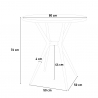 Set 2 stolar polypropen design runt beige bord 80cm Ipsum 