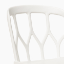 Set 2 stolar polypropen design runt beige bord 80cm Kento Egenskaper