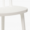Set 2 stolar polypropen design runt beige bord 80cm Kento Mått